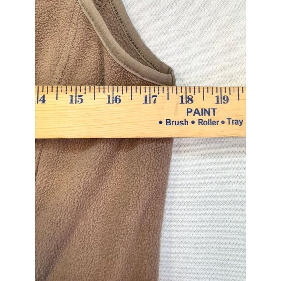 Calvin Klein Performance Womens Fleece Vest Small Tan Zip-Up Pockets - Picture 7 of 10